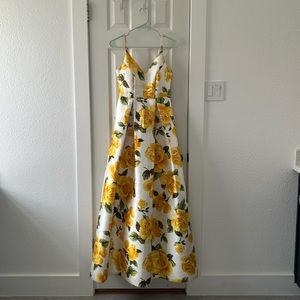 B Smart Yellow Floral Dress